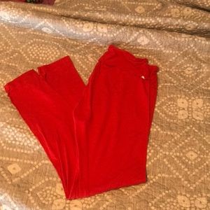 LuLaRoe OS Red leggings